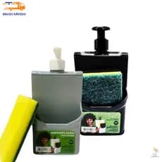 Dispenser Porta Detergente Com Esponja Para Pia