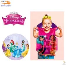 Colete Inflável Infantil Princesas 43 x 35cm Boia Piscina Praia Flutuante Água