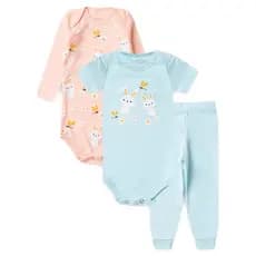Kit Body Bebê Menina Suedine Coelinho
