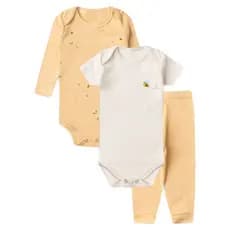 Kit Body Bebê Menina Suedine Mini Abelha