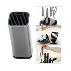 Cepo Universal Em Aço Inox Suporte Para Guardar Facas Talher(003)