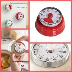 Temporizador De Aço Inoxidável De 7.3 Cm/Cálculo Mecânico Para Cozinha/relógio de gerenciamento(003)