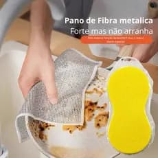 Kit 10 Pano de cozinha fibra metálica 20x20cm universal bombril para panela antiaderente（003）