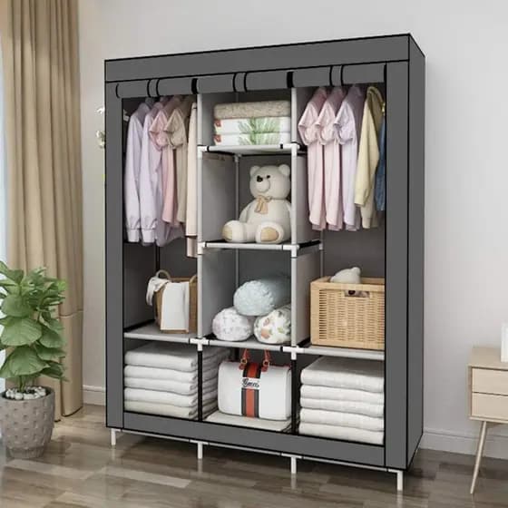 Guarda Roupa Dobrável Organizador De Roupas Portátil Multiuso Armário Organizador de Roupas Multiuso