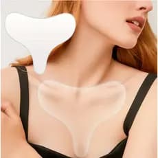 Adesivo Anti Rugas Reutilizável Para Decote Colo Silicone  Patch Anti-Rugas Reutilizável Hidratante