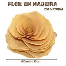 Flor de Madeira Grande 15cm artesanal decoração aromas essências