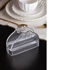 Porta Guardanapos Vidro Butterfly 13x4x9cm Wolff 21028