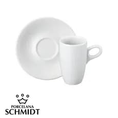 Xícara de Chá com Pires Sofia Alta 200ml Schmidt M.905 - Kit c/ 6 peças