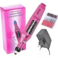 Lixadeira Elétrica Motor Unha Motorzinho Bivolt Portátil Gel Cor Rosa 110V/220V
