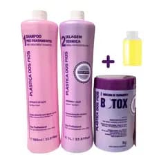 Kit plástica dos fios selagem térmica + B-tox Plástica Matizador 1KG