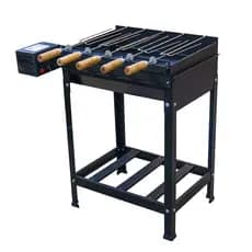 Churrasqueira Gira Grill Rebaixado 5 Espetos Caçamba Preto