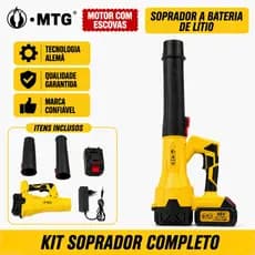 Soprador De Folhas Eletrico E Aspirador Com Bateria Portátil 5500W 2 baterias de 88V