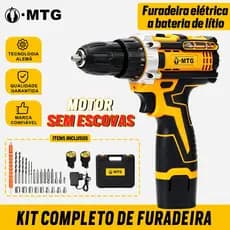15V 2 Baterias 2 Velocidades Sem Fio Furadeira Parafusadeira Acessórios Completos Caixa Ferramentas Matougui