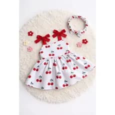 Vestido Menina Infantil  + Tiara | 06 meses 1 Ano