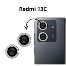 Kit Películas Lente Câmera Brilho brilhante Strass Para Xiaomi Poco X6 Pro,X6,Redmi 13,13C,Note 14(5G),Note14 Pro(5G)