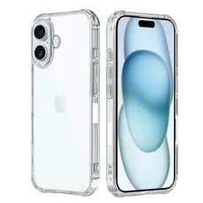 Capa de Silicone Transparente Antiqueda para Iphone 16, Iphone 16 Plus, Iphone 16 Pro, Iphone 16 Pro Max