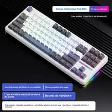 AULA F87 Pro  teclado mecânico sem fio, teclado personalizado de troca quente de junta, teclado mecânico