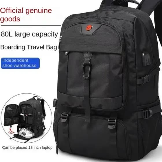 Mochila de viagem de ombro para homens de grande capacidade
