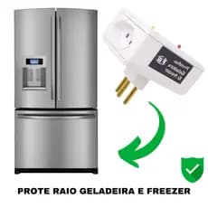 ProteRaio protetor de geladeira freezer com temporizador 127V 220V 10A contra raios surtos quedas de energia