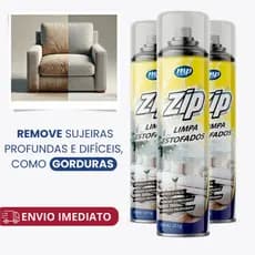 Limpa Estofados Zip Clean 300ml - Espuma Mágica a Seco p/ Sofá, Carro, Colchão | Envio Imediato