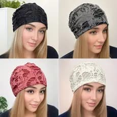 Gorro Feminino Multicolorido, Estilo Moderno e Desgastado, Leve, Respirável, Versátil, Gorro Fino, Adequado para Passeio