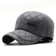 Boné de Beisebol Masculino Quente Novo 2025, Bonés Snapback de Couro Brilhante, Boné de PU Espesso, Boné Trucker Masculi