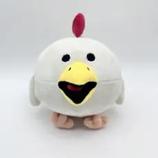 Nova arma de frango branco pequeno frango voador brinquedo de pelúcia boneca crianças Ragdoll