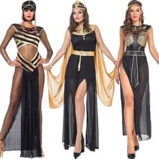 Cleópatra traje de Halloween traje étnico cosplay faraó antigo princesa romana traje adulto roupas femininas