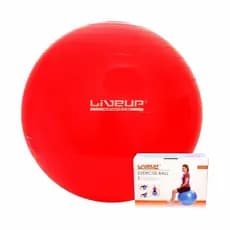 Bola Pilates Suiça S Marca Liveup- 45cm - Vermelha  Anti- Estouro