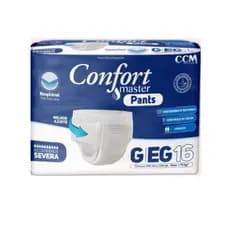 Fralda calcinha/cueca pants Descartavel Geriatrica Adulto Confort Master Pants Incontinência Severa G/EG 16 Unidades