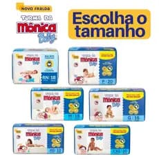 Fralda Turma Da Mônica P Pacote com 44 Fraldas