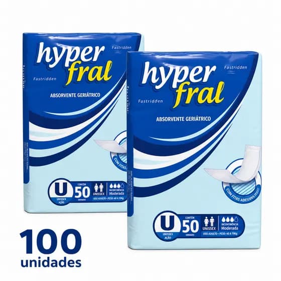 Absorvente Geriátrico P/ Incontinência Hyperfral C/100 Unid