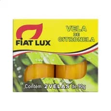 Caixa de Vela de Citronela Fiat Lux 90g Repelente Natural de Mosquitos com 2 Unidades