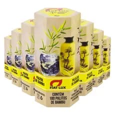 Kit 7 Caixas de Palito de Dente Bambu Resistente e Higienico Fiat Lux 100 Unidades cada