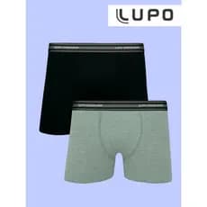 Kit 02 Cuecas Lupo Boxer Original Em Algodão Adulto Box Masculina Confortavel 523