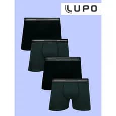 Kit 4 Cuecas Boxer Lupo Original Em Algodão Adulto Box Masculina Confortavel 523