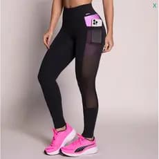 Calça Legging Selene Com Recorte e Bolso Lateral