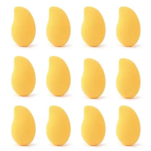 Kit Com 12 peças Esponja de Rosto Facial Maquiagem Base Manga Aleatoria