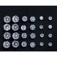 Brincos Ponto de Luz Zircônia Unissex/3mm-7mm