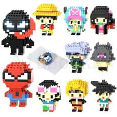 Montagem De Bloco De Construção De Desenhos Animados Brinquedos Educativos Série anime Crianças Boneca Fã Presentes De A