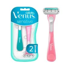 Gillette Venus Sensitive Aparelho de Depilação Feminina 2 Unidades – Pele Sensível, Depilação Suave