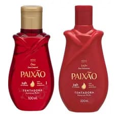 Kit Tentadora Paixão Ameixa Loção Hidratante 200ml + Óleo Corporal 100ml Hidratação Perfumada