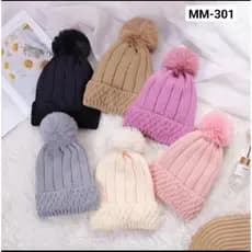 Gorro Feminino De Inverno Com Pompom TOUCA DE LÃ OTIMA PARA USAR NO FRIO