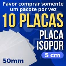 KIT 10 PLACAS DE ISOPOR EPS - ESPESSURA 50MM (5CM) FORRO TÉRMICO ACÚSTICO - ISOPOR DE QUALIDADE