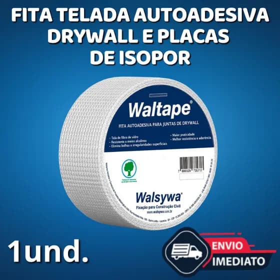 Fita Telada Drywall Branca Walsywa  - 01 unidade