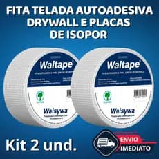 Fita Telada Drywall Branca Walsywa (Kit com 02 unidades)