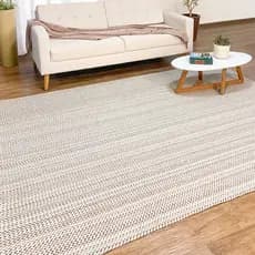 Tapete Sala Chevron Antiderrapante 2,00 x 3,00m Artesanal Natural 100% Algodão Cru Colorido