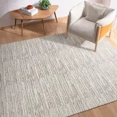 Tapete Sala Pequena 1,00m x 1,40m Antiderrapante Liso Boho Jacquard Artesanal de Tear Lavável