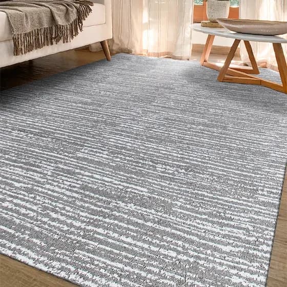 Tapete Sala Quarto Antiderrapante 1,40 x 2,00 Mesclado Cinza
