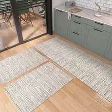Kit Tapetes Cozinha Jogo 3 Peças Conjunto Passadeira Capacho Antiderrapante